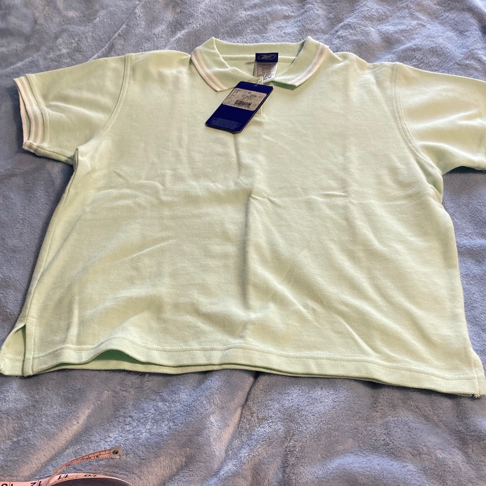 NWT Reebok Light Green Womens Polo Shirt